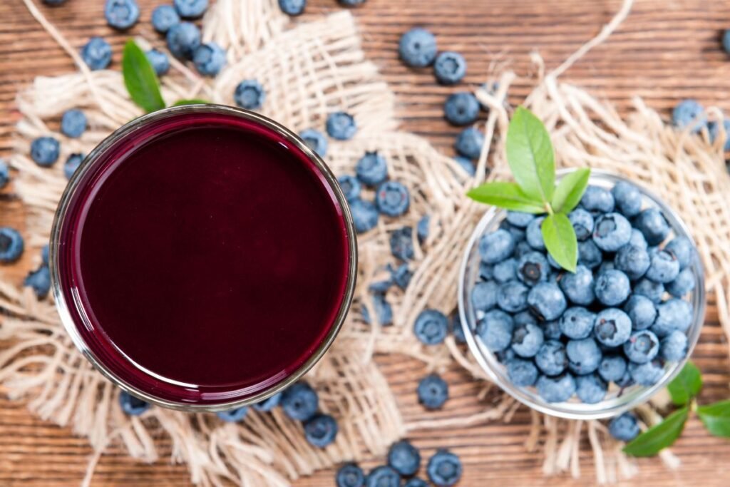 Blueberry juice in daily diet