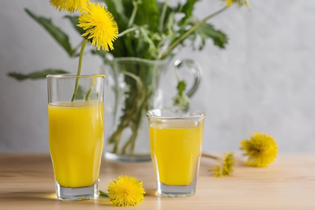Dandelion juice taste and aroma