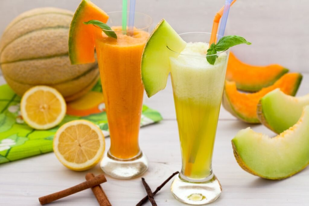 Preparing melon juice